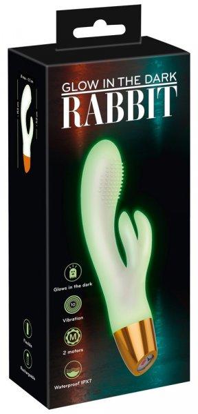 You2Toys Glow - foszforeszkáló csiklókaros vibrátor (fehér)
