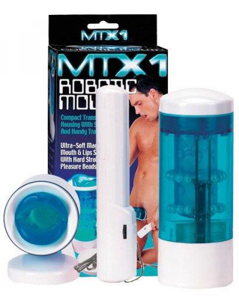Up/Down Mouth Masturbator Clear Blue
