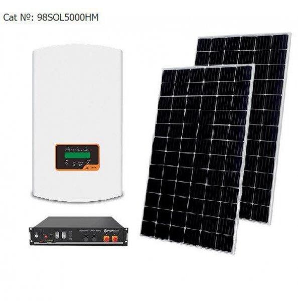 Hibrid napelemes rendszer 1 fázis/5kW szett 2,4 kW akkumulátorral