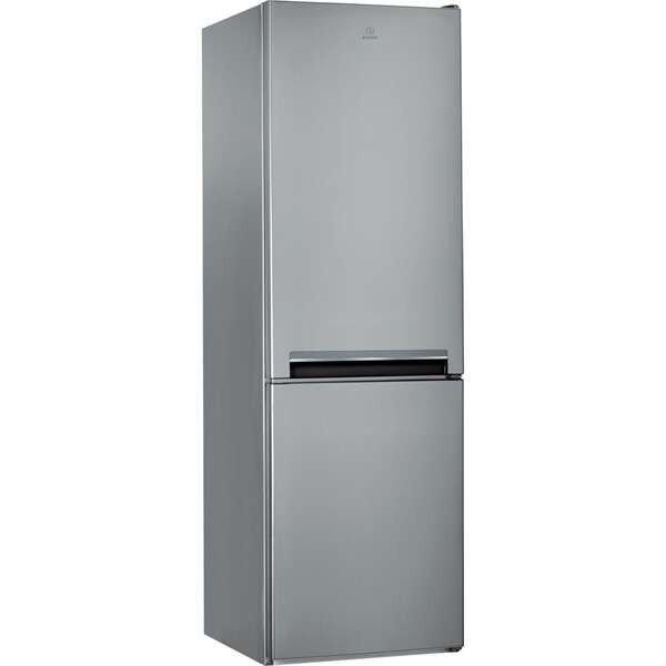 Indesit LI8 S2E X Kombinált hűtőszekrény, M:189cm, 339L, Silent Cooling
funkció, Low Frost, E energiaosztály, Inox