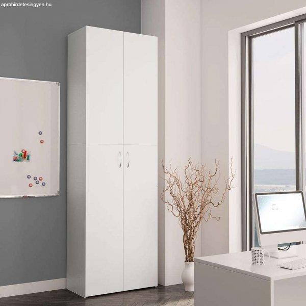 Fehér forgácslap irodai szekrény 60 x 32 x 190 cm