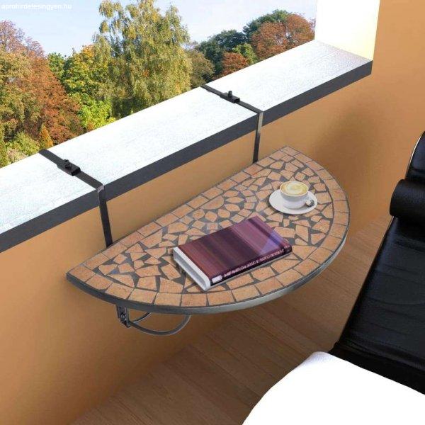 Terrakotta mozaik felakasztható erkély asztal