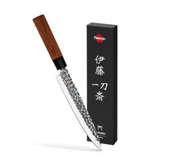Fissman-Kensei Ittosai szeletelő kés, AUS-8 acél, 20 cm, ezüst/barna