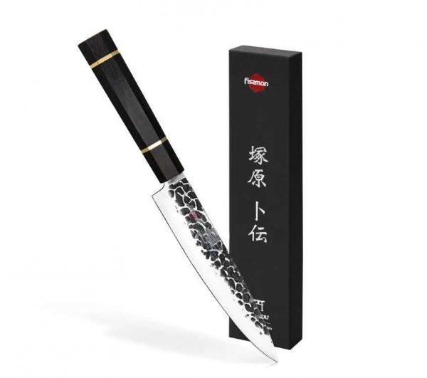 Fissman-Kensei Bokuden szeletelő kés, AUS-8 acél, 18 cm, ezüst/barna