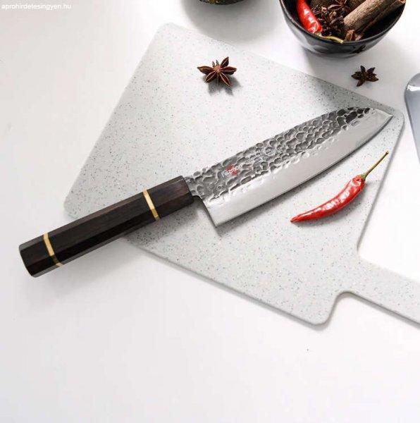 Fissman-Kensei Bokuden Santoku kés, AUS-8 acél, 18 cm, ezüst/barna,
Fissman-Kensei Bokuden Santoku kés, AUS-8 acél, 18 cm, ezüst/barna