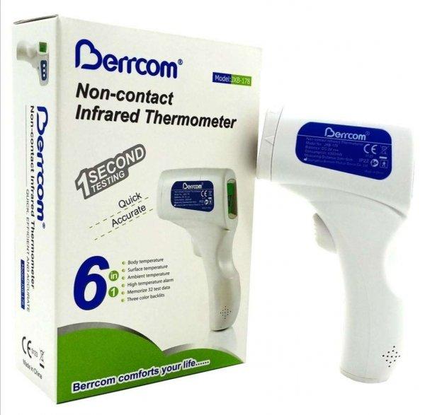 Berrcom Medical lázmérő érintés nélküli testhőmérséklet mérő, homlok
hőmérő 32°C - 42°C, nagy pontosságú lázmérő,Érintésmentes hőmérő,
infravörös lázmérő, digitális lázmérő