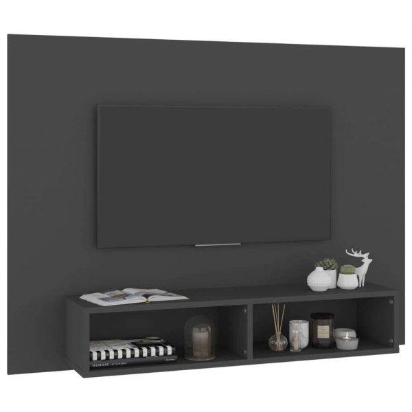 Szürke fali forgácslap tv-szekrény 120 x 23,5 x 90 cm