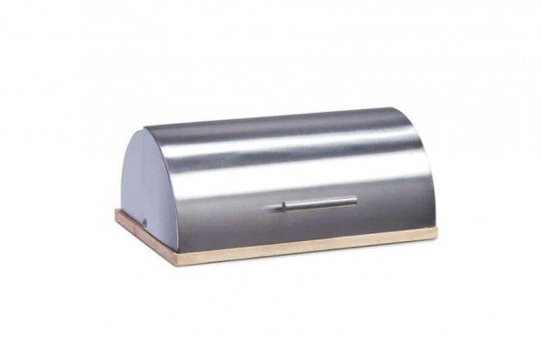 Zeller kenyértartó doboz, rozsdamentes acél/bambusz, 39x28x16 cm,
ezüst/barna