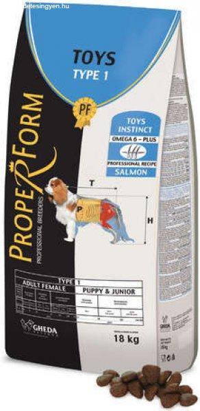 Proper Form Toys Type 1 Adult Female & Puppy/Junior Salmon fajtacsoport
specifikus tenyésztői táp 18 kg