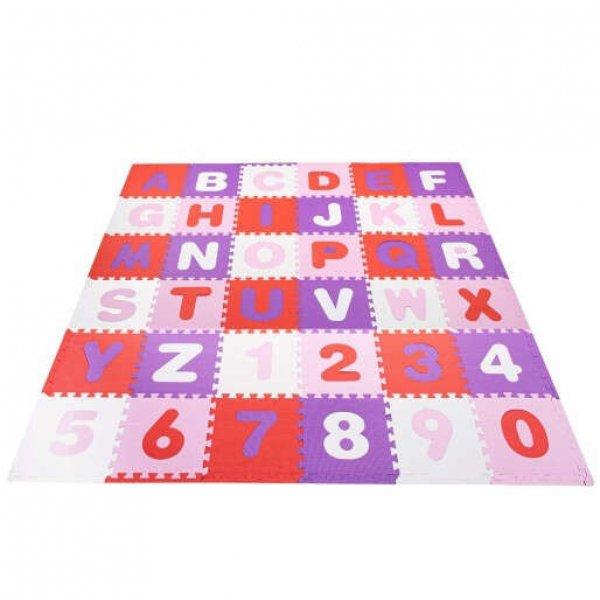 Springos Ábécés, számos, puzzle szőnyeg gyerekeknek, 175x175 cm,
többszínű