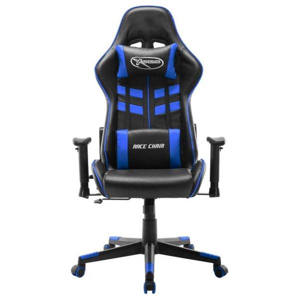 Fekete és kék műbőr gamer szék