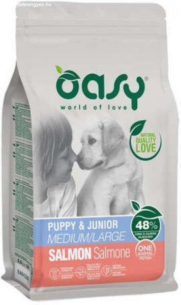 Oasy Dog One Animal Protein Puppy & Junior Medium/Large Salmon 12 kg