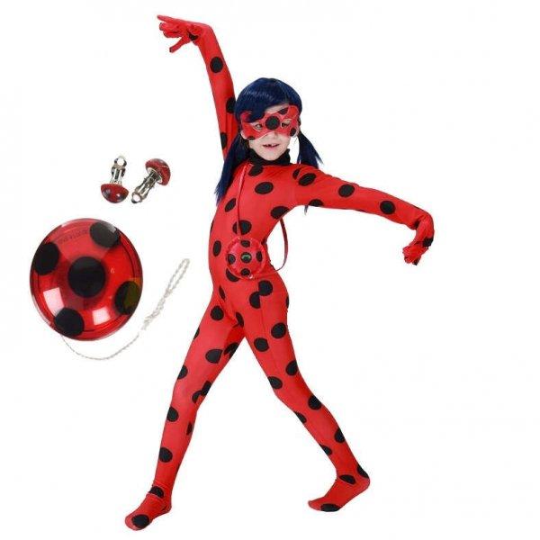 Miraculous Ladybug jelmezkészlet lányoknak és YO-YO-nak, 7-9 éves korig