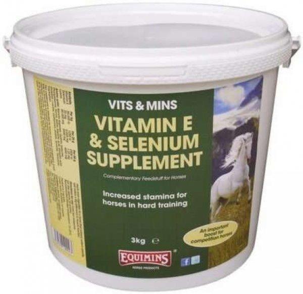 Equimins Vitamin E & Selenium Supplement - Étrendkiegészítő por lovaknak 3
kg