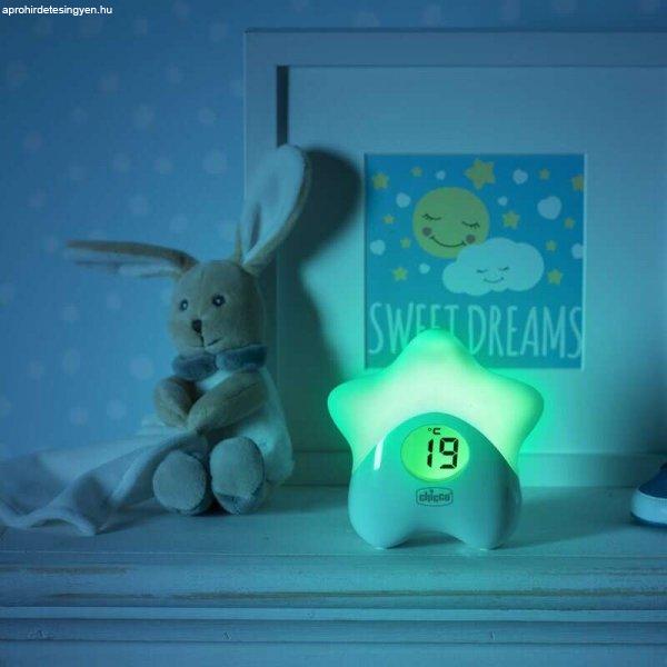 Csillag éjszakai fény szobahőmérővel USB-kábellel