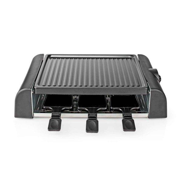 NEDIS Gourmet/Raclette elektromos grill. 6 személyes, spatula, téglalap,
1000W, Nedis fcra220fbk6