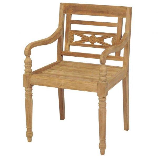 2 db tömör tíkfa batavia szék