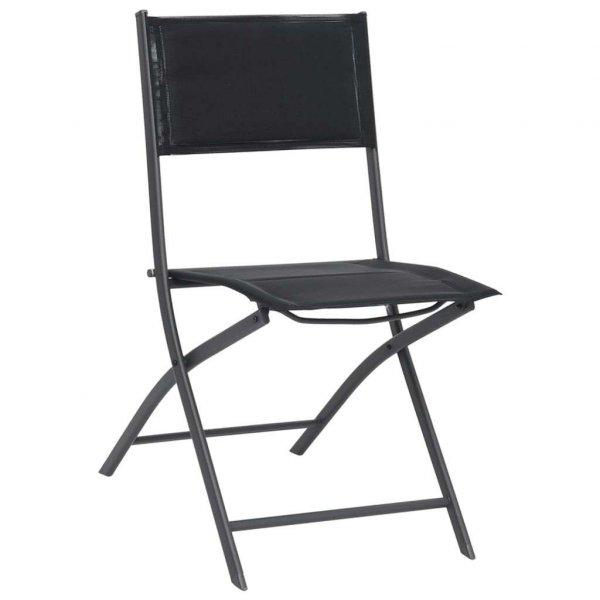4 db összecsukható acél/textilén kültéri szék