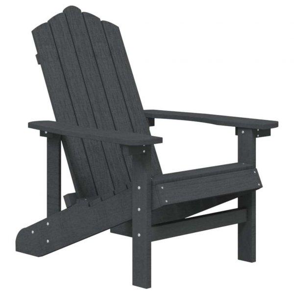 2 db antracitszürke hdpe kerti adirondack szék