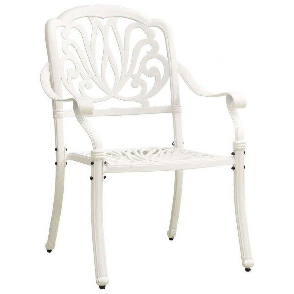2 db fehér öntött alumínium kerti szék