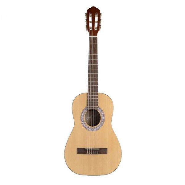 IdeallStore® klasszikus gitár, 95 cm, fa, Classic, natúr, állvánnyal