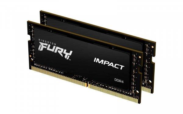 Kingston Fury Impact DDR4 32GB(2x16GB) 3200MHz CL20 SODIMM 1.2V 1R memória
