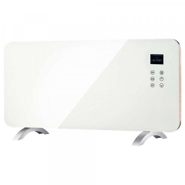 GLO 600426 Homelux Design Smart Wifi Fűtőpanel, Konvektor, okos fűtőtest,
szabadon álló vagy falra szerelhető kivitel, 2 fűtési fokozat: 1500 W / 750
W fehér üveglap
