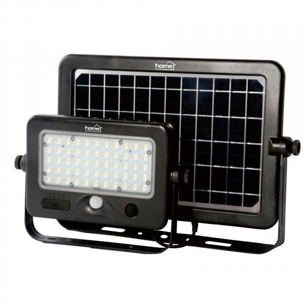 Home LED FLP 1100 SOLAR Napelemes reflektor 11 W, 1100lm vékony kivitel 6000K,
IP44, szolár mozgásérzékelős lámpa power bank funkció