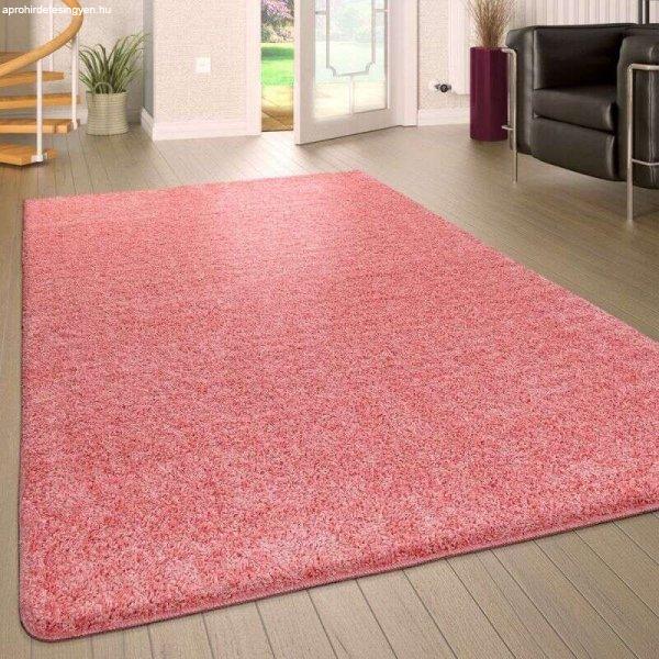 Hochflor szőnyeg mosható egyszínű pink, modell 20505, 160x220cm