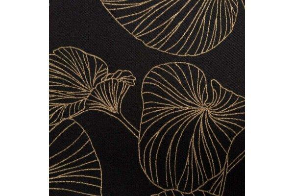 Marigold sötétítő függöny tavirózsa levél mintával Fekete 140x250 cm