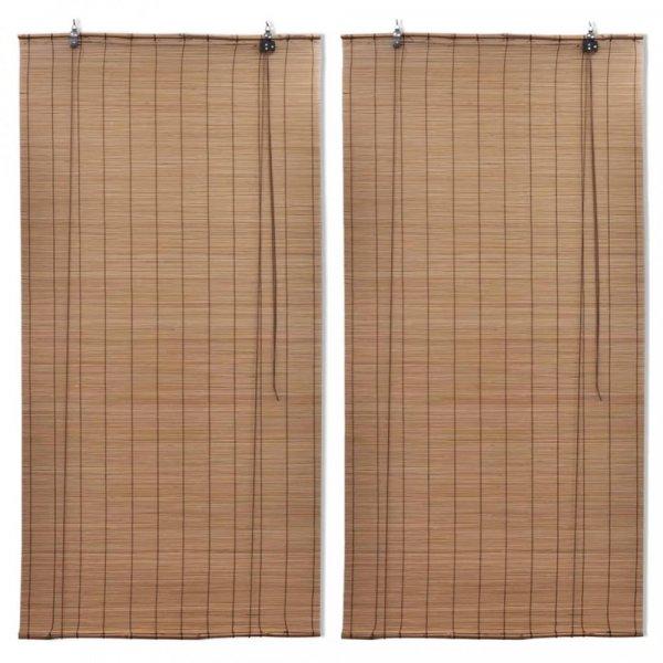 2 db barna bambusz redőny 100 x 160 cm