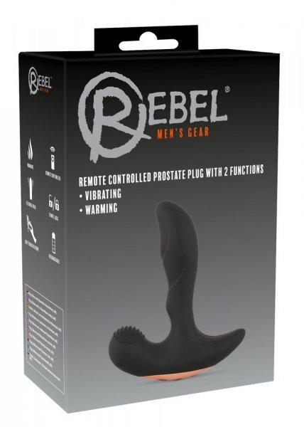 Rebel - rádiós melegítős prosztata vibrátor (fekete)