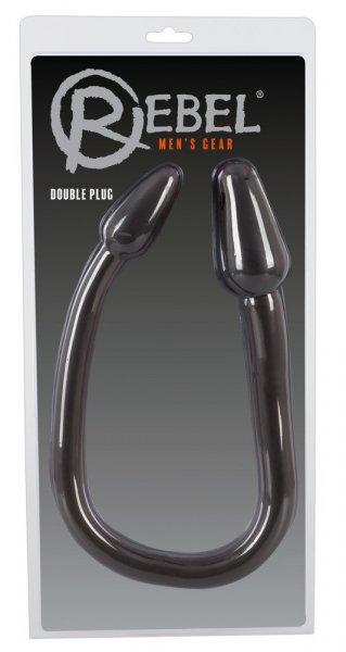 Rebel Double Plug - dupla kúp anál plug (fekete)