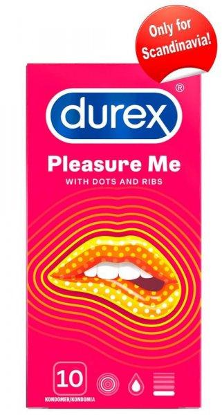Durex Pleasure Me - bordázott-pontozott óvszer (10db)