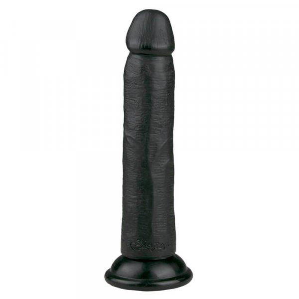 Easytoys - tapadókorongos élethű dildó (20,5cm) - fekete