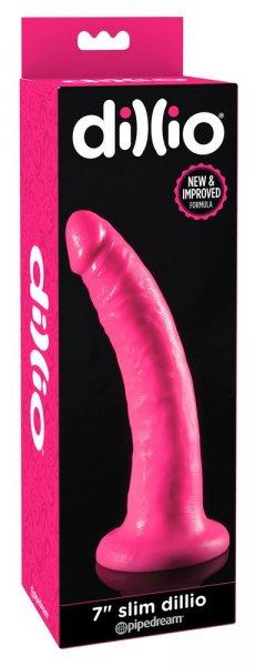 Dillio 7 - tapadókorongos, élethű dildó (18cm) - pink