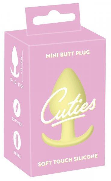 Cuties Mini Butt Plug - szilikon anál plug - sárga (3,1cm)