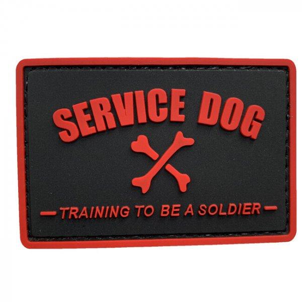 WARAGOD Service Dog PVC rátét, fekete-piros
