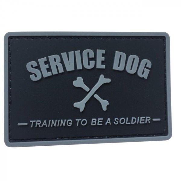 WARAGOD Service dog PVC rátét, fekete-szürke