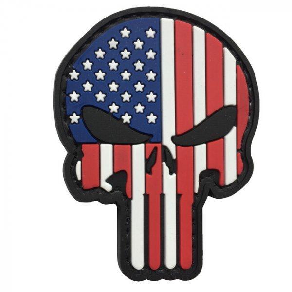 WARAGOD Tapasz 3D US Patriot Punisher 6x4.5cm