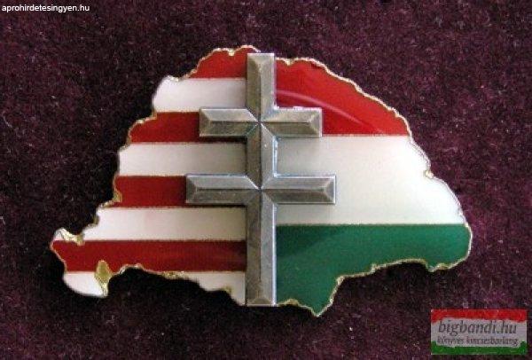 Kitűző - Nagy-Magyarország, osztott, kettős kereszttel