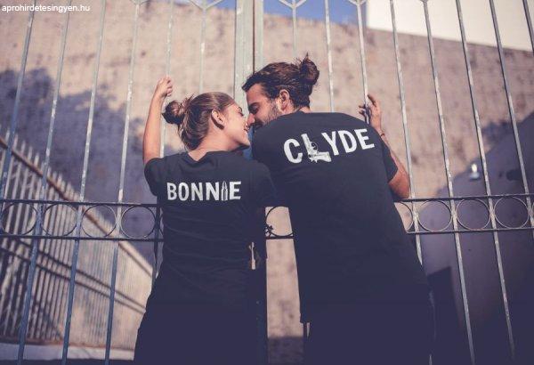 Bonnie & Clyde páros fekete póló 2