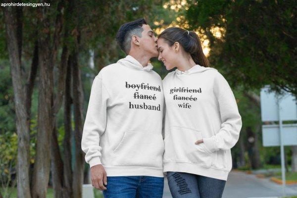 Wife & Husband páros fehér pulóverek