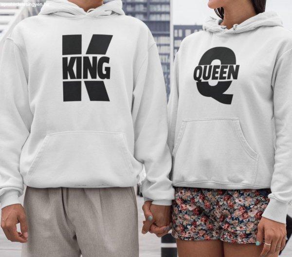 King & Queen páros fehér pulóverek 7