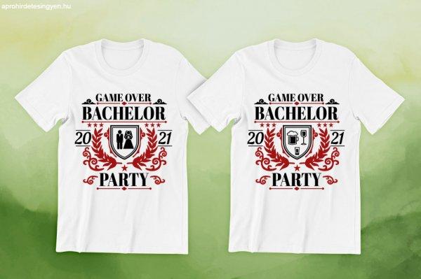 Game over Bachelor party fehér póló