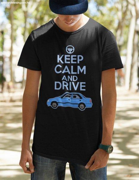 Keep Calm and drive Suzuki fekete póló