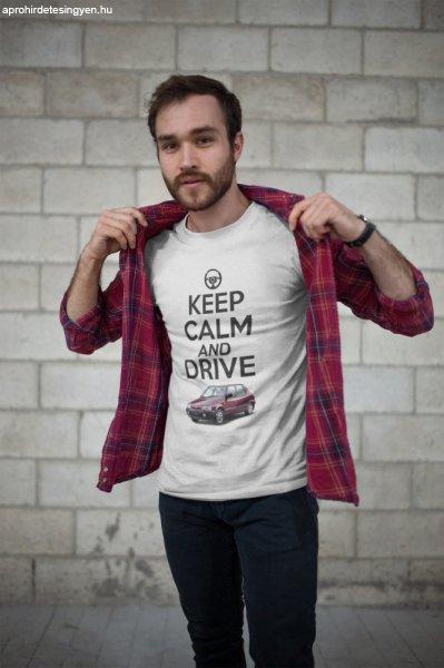 Keep calm and drive Skoda fehér póló