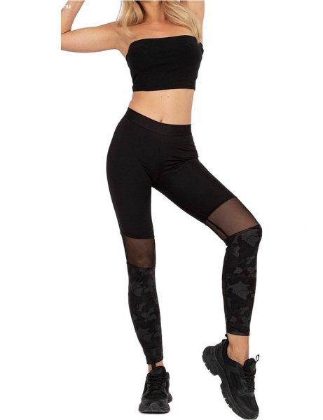 fekete leggings terepszínű mintával