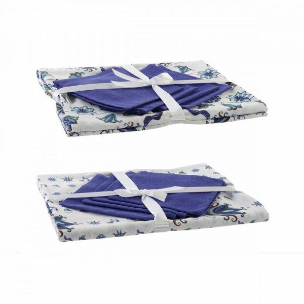 Asztalterítő és szalvéták DKD Home Decor Kék Fehér 150 x 150 x 0,5 cm (2
egység) MOST 20210 HELYETT 11831 Ft-ért!