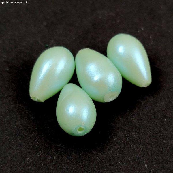 Tekla csepp gyöngy - Mint Iris - 13x8mm